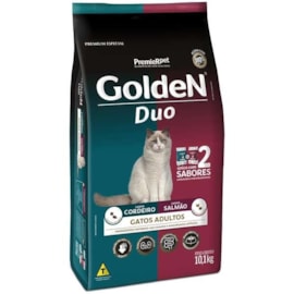 Ração Gato Golden Adulto Salmão e Cordeiro Duo 10,1kg