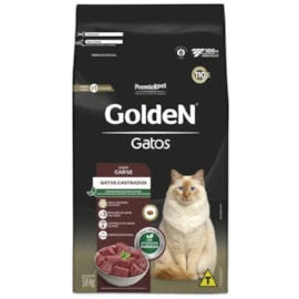 Ração Gato Golden Castrado Carne 3kg