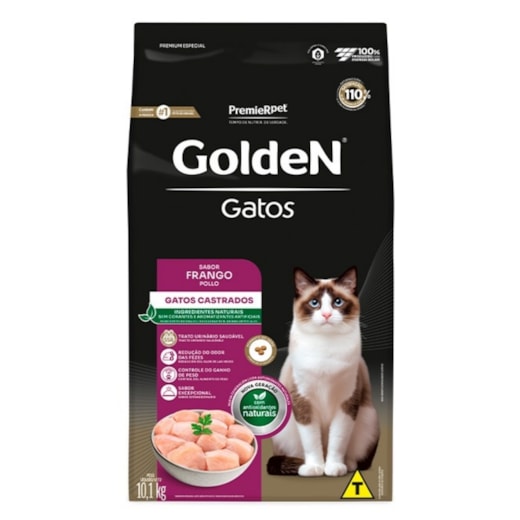 Ração Gato Golden Castrado Frango 10,1kg