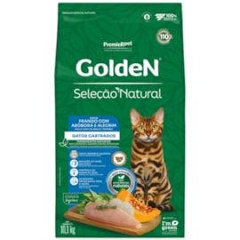 Ração Gato Golden Castrado Frango e Abóbora Seleção Natural 10,1kg