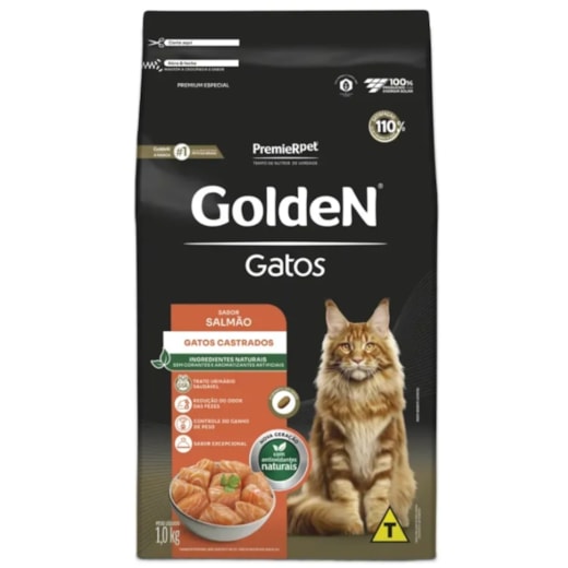 Ração Gato Golden Castrado Salmão 1kg