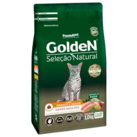 Ração Gato Golden Seleção Natural Adulto 01Kg Frango/Arroz
