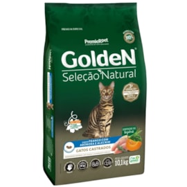 Ração Gato Golden Seleção Natural Adulto Castrado Abobora 10,1Kg