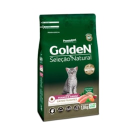 Racao Gato Golden Selecao Natural Filh Frango/Arroz 01Kg