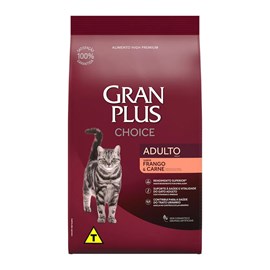 Ração Gato Gran Plus Adulto Frango/Carne 10,1Kg Choice