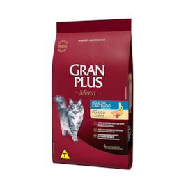 RACAO GATO GRAN PLUS CASTRADO FRANGO/ARROZ 03KG