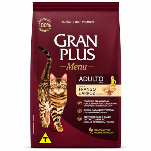 Ração Gato GranPlus Adulto Frango e Arroz 3kg