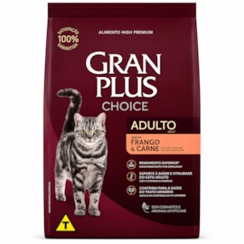 Ração Gato GranPlus Adulto Frango e Carne Choice 10,1kg