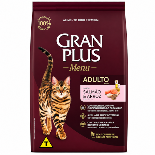 Ração Gato GranPlus Adulto Salmão e Arroz 1kg