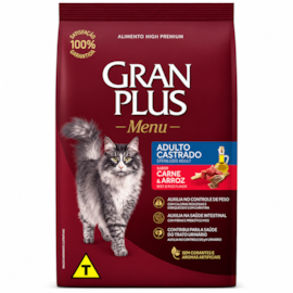 Ração Gato GranPlus Castrado Carne e Arroz 10,1kg