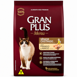 Ração Gato GranPlus Castrado Frango e Arroz Sênior 10,1kg
