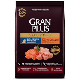 Ração Gato GranPlus Castrado Salmão e Frango Gourmet 1kg