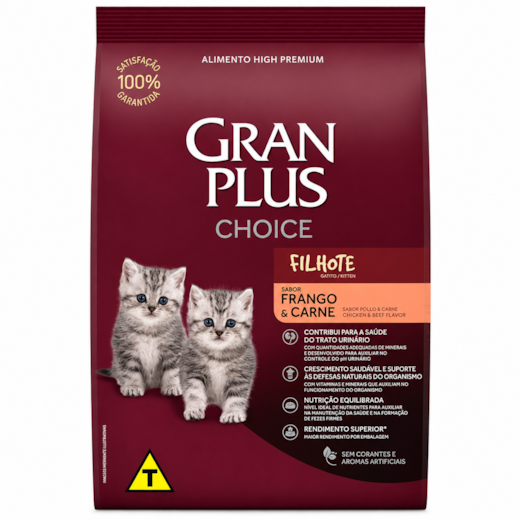 Ração Gato GranPlus Filhote Frango e Carne Choice 10,1kg