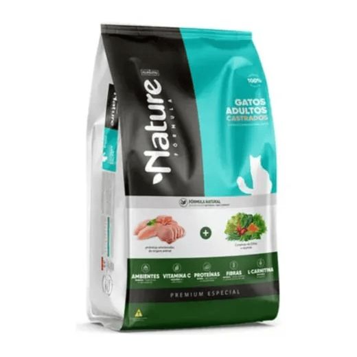 Ração Gato Nature Super Premium Adulto Castrado 3kg