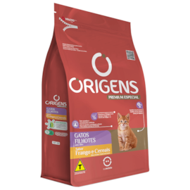 Ração Gato Oigens Filhotes Frango e Cereais 01Kg