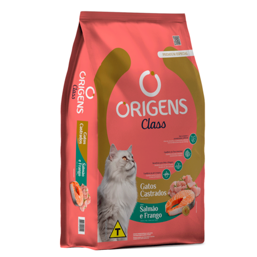 Ração Gato Origens Castrado Class Salmão e Frango 1kg