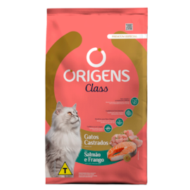 Ração Gato Origens Castrado Class Salmão e Frango 1kg