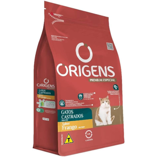 Ração Gato Origens Castrado Frango 01Kg