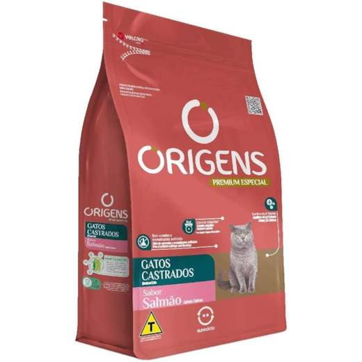 Racao Gato Origens Castrado Salmao 03Kg