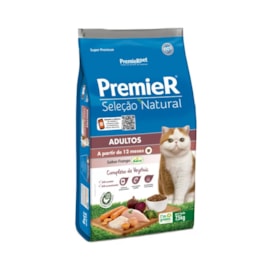 RACAO GATO PREMIER AD SEL.NAT. FRANGO 7,5KG