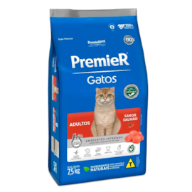 Ração  Gato Premier Adulto Ambiente Interno Salmão 7,5kg