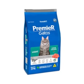 Ração Gato Premier Adulto Ambientes Internos Light Salmão 7,5kg