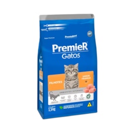 Ração Gato Premier Filhotes Ambientes Internos Frango 1,5kg