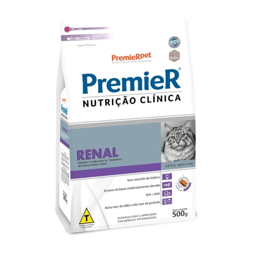 RACAO GATO PREMIER NUTR.CLINICA RENAL 500GR