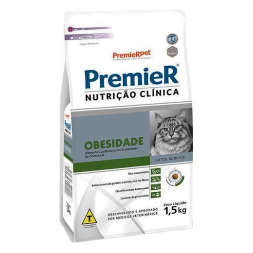 Ração Gato Premier Nutrição Clinica Obesidade 1,5kg