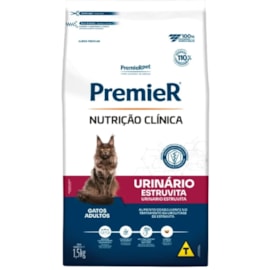 Ração Gato Premier Nutrição Clínica Urinário Estruvita 1,5kg