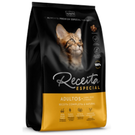 Ração Gato Receita Adulto Carne/Peixe/Frango 01kg