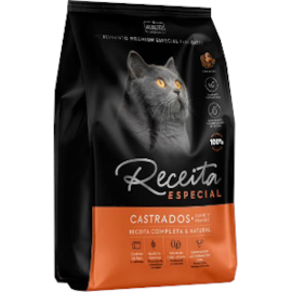 Ração Gato Receita Adulto Castrado Carne e Frango 1kg