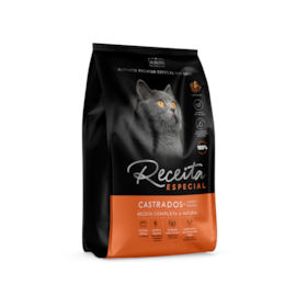 Ração Gato Receita Adulto Castrado Carne e Frango 1kg