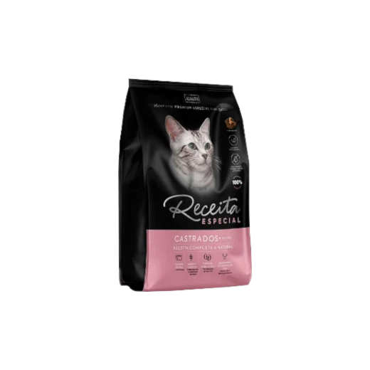 Ração Gato Receita Adulto Castrado Salmão 10,1kg