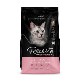 Ração Gato Receita Adulto Castrado Salmão 10,1kg