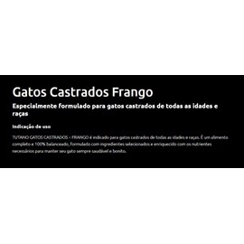 RACAO GATO TUTANO CASTRADO FRANGO 01KG