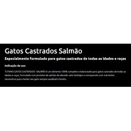 RACAO GATO TUTANO CASTRADO SALMAO 10,1KG