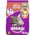 RACAO GATO WHISKAS 10,1KG ADULTO MIX DE CARNES