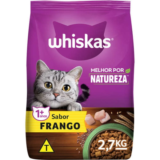 RACAO GATO WHISKAS AD FRANGO 2,7KG DRY NATUREZA