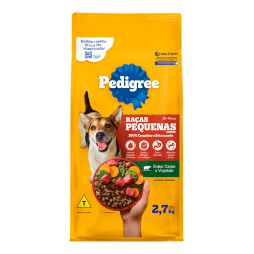 Ração Pedigree Cães Adulto Raça Pequena e Mini 2,7kg