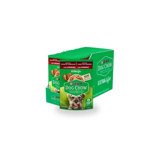 Sachê Cães Dog Chow Adulto Cordeiro 15 Unidades
