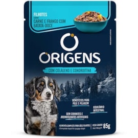 Sachê Cães Origens Filhotes Carne e Frango - Caixa com 18 unidades