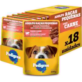 Sachê Cães Pedigree Adulto Raça Pequena Carne Leve 18 Pague 15