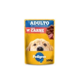 Sachê Cães Pedigree Adulto Raças Médias e Grandes Carne 100gr