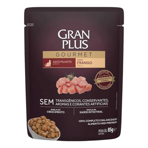 Sache de Gato Gran Plus 85Gr Filhote Frango