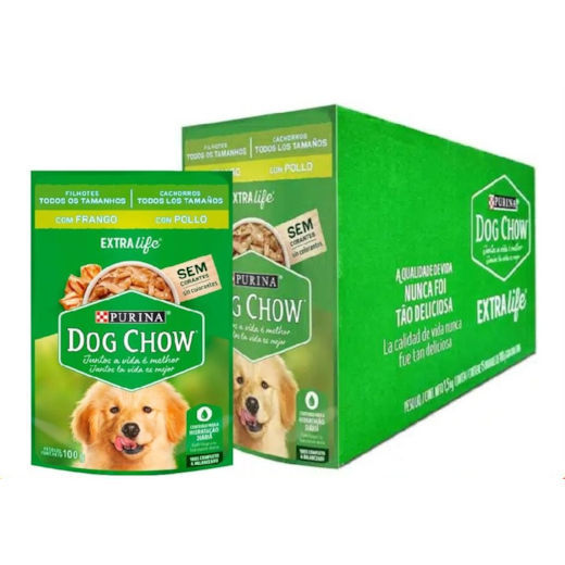 Sachê Dog Chow Filhote Frango 15 Unidades