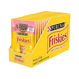 Sachê Friskies Filhotes Carne ao Molho 85g Caixa com 15 Und