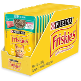 Sachê Gato Friskies 15 unidades de 85g Atum ao Molho