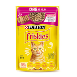 Sachê Gato Friskies Carne ao Molho Caixa com 15 Unidades