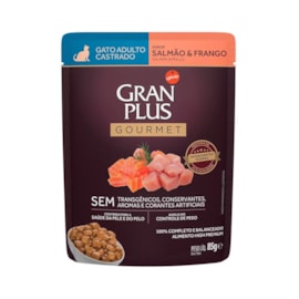Sache Gato Gran Plus 85Gr Castrados Salmão/Frango